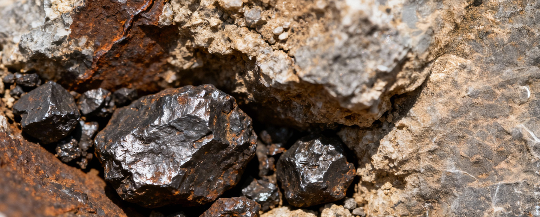 Banner Close Up Of Iron Ore 2